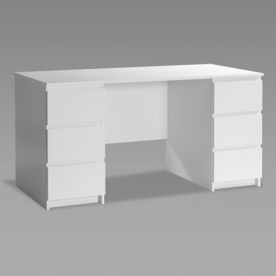Письменный стол Гуд ЛАКК КАСТОР 6 ящиков, 151x65x75 см, белый 2.03.06.040.1