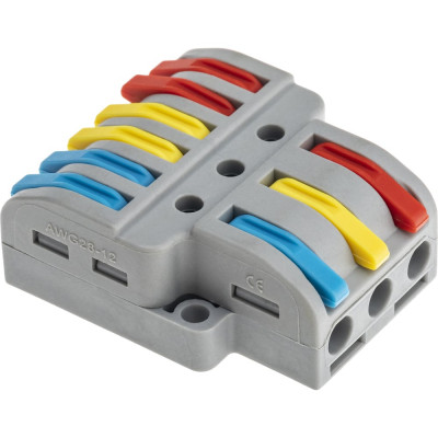 Разветвительная рычажковая клемма duwi CMK-536 PRO 3x6 0,08-4мм2 4шт 26662 8