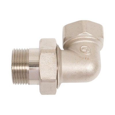 Сгон (американка) DOUBLE-LIN латунный никелированный угловой н/в 1" LL6049 (1")