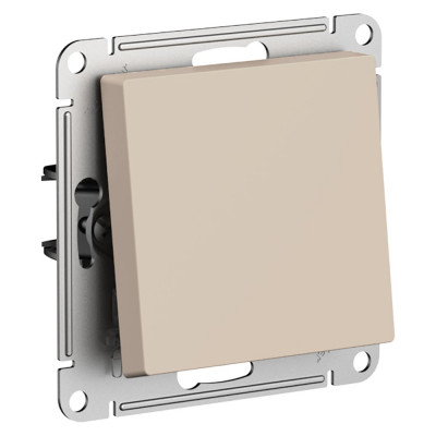 1-клавишный переключатель Systeme Electric Atlasdesign песочный сх.6, 10ах ATN001261