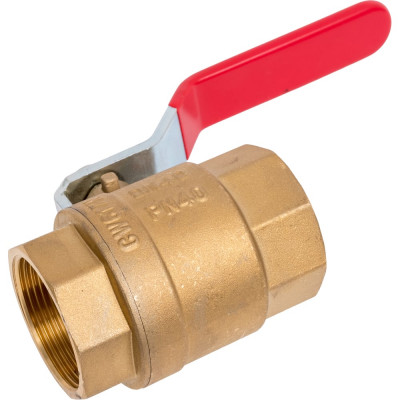 Шаровой кран Victoria 11/2 г/г р-ка латунный красная ручка 61-004