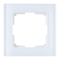 Рамка Smartbuy 1-местная стекло белая Нептун SBE-05w-Glass-FR-1
