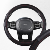 Оплетка SKYWAY Racer-3 M, черно/красная, экокожа S01102421