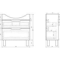 Тумба Dreja eco Laguna Plus 75, белая 99.0106