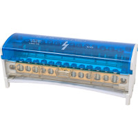 Нулевая шина DORI на Din-рейку в корпусе 2 шины по 15 отв. 45014