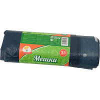 Мешки с завязками (10 шт; 35 л; 30 мкм; ПВД) для мусора Умничка MPU2018