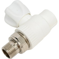 Шаровой кран TEBO PPR для радиаторов, прямой, 20x1/2 н. р. 030060201