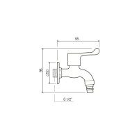 Водорозборный кран РМС SUS124KR-1/2