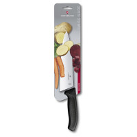 Разделочный нож Victorinox лезвие 20 см, широкое, черный, в картонном блистере, 6.8063.20B