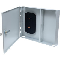 Оптический кросс TopLAN настенный, одномодовый укомплектованный КРН-Top-24LC/U-OS2-GY