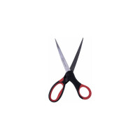 Ножницы BRAUBERG Office 210 мм, прорезиненные ручки, красно-черные, 2-х сторонняя заточка 231566