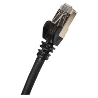 Патч-корд LANMASTER RJ45 - RJ45, 4 пары, S/FTP, категория 6A, 1.5 м, черный, LSZH, LAN-PC45/S6A-1.5-BK