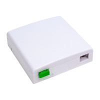 Оптическая розетка NIKOMAX укомплектованная, на 1 порт, SC/APC, SM 9/125 OS2, NMF-WO01SCAS2-CS-WT