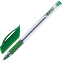 Ручка BRAUBERG шариковая масляная с грипом Extra Glide GT ЗЕЛЕНАЯ трехгр 0, 7 мм, линия 0,35 мм 12 шт 142921