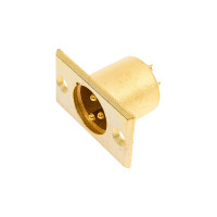 Разъем XLR 3P штекер Pro Legend металл на корпус, Gold, PL2191
