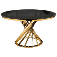 Стол Woodville Twist gold/black 11642