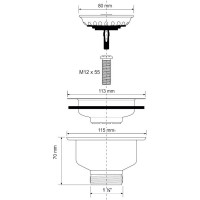 Выпуск для сифона McAlpine ф40-113мм MRSKW7ST