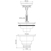 Выпуск для сифона McAlpine ф40-113мм тип кнопка MRSKW7CL