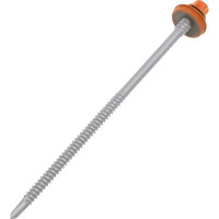 Саморез для сэндвич-панелей HARDWEX ТМ HWX5-P10-6.3/5.5x135 мм, св.№3, RUSPERT, RAL 2004, 100 шт. 5190000240607