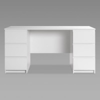 Письменный стол Гуд ЛАКК КАСТОР 6 ящиков, 151x65x75 см, белый 2.03.06.040.1