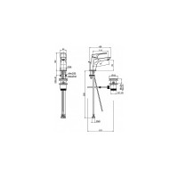 Смеситель для раковины FIMA CARLO FRATTINI SERIE 4 1 отверстие, с донным клапаном, хром F3761CR