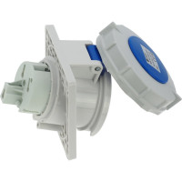 Встраиваемая наклонная розетка INPIN 32A/230V/1P+N+E/IP67, фланец 92x100 CA1502