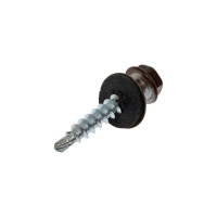 Саморез КР со сверлом 4,8x28 мм RAL 8017 шоколадно-коричневый, 5 кг в коробке Zitar 140559