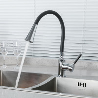 Смеситель для кухни Frap 35к f4044 гибкий излив, черный 550834