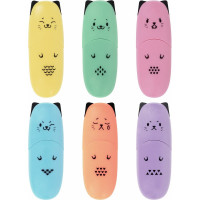 Набор текстовыделителей BRAUBERG Kids Cute Cats Pastel мини 6 цветов, линия 1-5 мм 152436