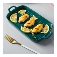 Керамическое прямоугольное блюдо PERFECTO LINEA Asian 29x15x2.5 см, черное 17-122915