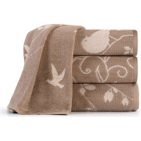 Махровое полотенце Самойловский Текстиль 70/140 Форест 3 Мокко/светло-бежевое, 420 г/м2 761503