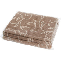 Махровое полотенце Самойловский Текстиль 50/90 Форест 1 Мокко/светло-бежевое, 420 г/м2 761493