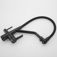 Смеситель для кухни Rose с подключением к фильтру питьевой воды, черный R558H