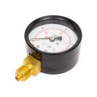 Манометр от 0 до 16 бар из углеродистой стали, D50 мм, BSPP 1/4", штуцер снизу A-Flow G10-C-4G-50A-16bar