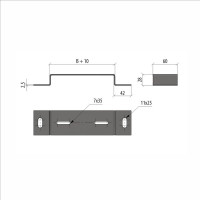 Универсальная скоба Система КМ 300 мм INOX304 LO6331 US300 INOX304