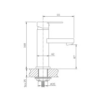 Смеситель для раковины Haiba хром HB1002