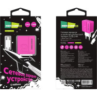 СЗУ More Choice 2USB 2.4A для Type-C 1м NC46a Pink