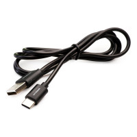 Кабель usb-type c Ergolux Elx-cdc02-c02 3а, 1,2м, черный, зарядка+передача данных, коробка 15094