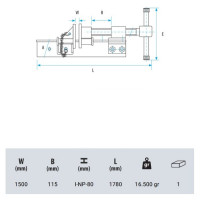 Струбцина-вайма H-образная кованая KANCA 60x1500 мм 60102010150