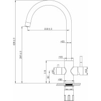 Смеситель Ukinox "Юкинокс" UM2194 уголь UM2194 - 26