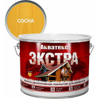 Защитно-декоративное покрытие для дерева АКВАТЕКС ЭКСТРА полуглянцевое, сосна, 9 л 259790