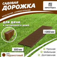 Садовая дорожка Еврогрядка 300x1000, цвет терракот EGDOR30x100tr