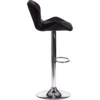 Барный стул Tetchair Biaggio (mod. ky717), 1 шт. в упаковке, металл/экокожа, 44x50x83-103 см, черный/хром 19768
