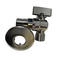 Угловой кран Victoria 1/2-1/2 хром. с отражателем 61-200