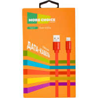 Дата-кабель More Choice USB 2.1A для Type-C плоский K20ar нейлон 1м