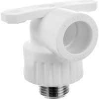 Комбинированный угольник РОСТерм 25 мм х 1/2" НР с креплением полипропилен angcombmountPPR25-1/2out
