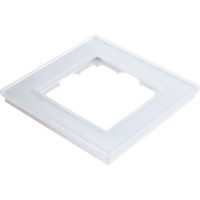 Рамка Smartbuy 1-местная стекло белая Нептун SBE-05w-Glass-FR-1