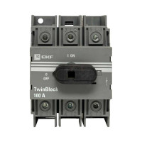 Рубильник c рукояткой управления для прямой установки EKF 3P TwinBlock PROxima 100A tb-100-3p-f