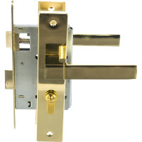 Врезной замок НОРА-М NEW 109-55 мм золото 16922