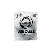 Кабель-удлинитель Cablexpert USB2.0 Pro, AM/AF, 4.5м, экран, черный, пакет CCP-USB2-AMAF-15C